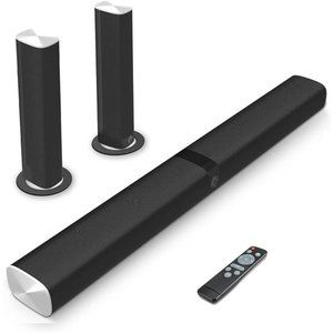 Sound Bar with 4 Speakers Drivers 32 Inch Surround Sound, 2 in 1 Detachable